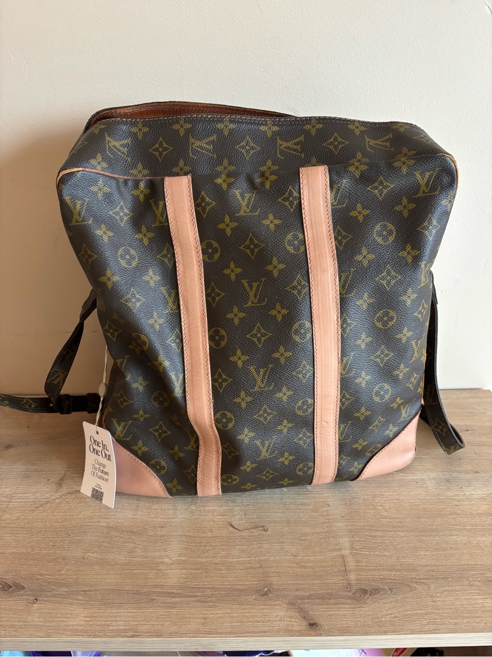 Louis Vuitton Monogram Canvas Bag with Natural Vachetta Trim